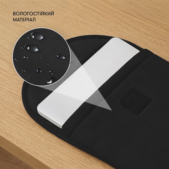 Вертикальный чехол для ноутбука «Просто черный»: Фото