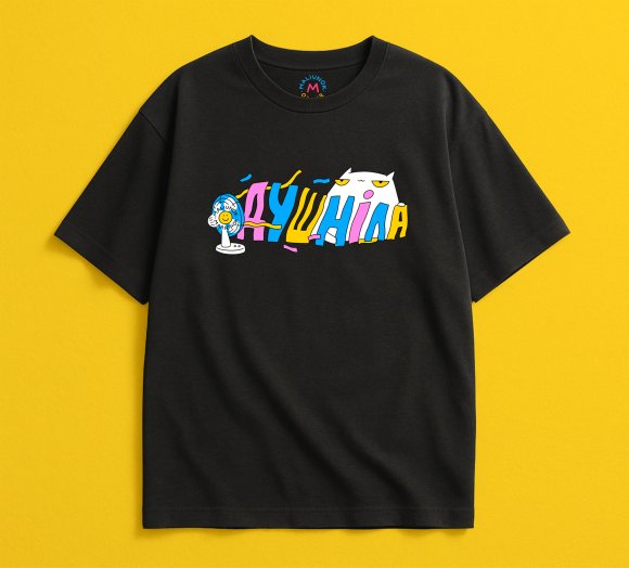 Oversized T-shirt ORNER x Maliunok “Buzzkill” black: Photo