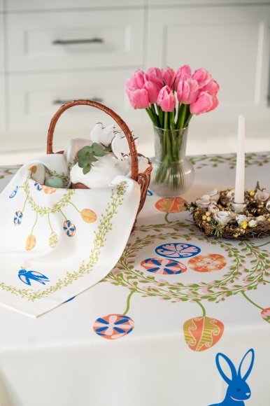 Tablecloth "Easter Meadow" light 130x170: Photo