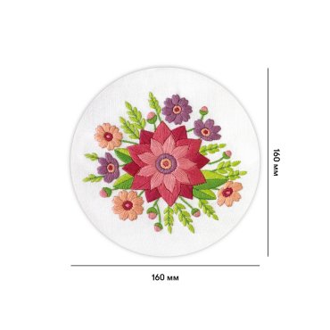 Embroidery kit Ø160 mm Spring bouquet: photo 2 - ORNER