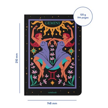 Dotted notebook Zodiac sign — Gemini: photo 2 - ORNER