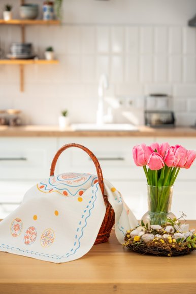 Towel "Easter Moments" light blue 40x70: Photo