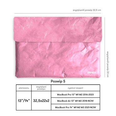 Чехол для ноутбука «Просто розовый»: Фото - ORNER