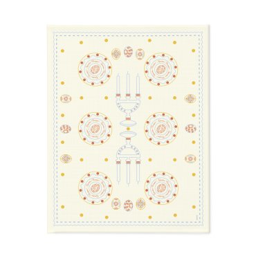 Скатерть «Пасхальные моменты» светло-голубая 130х170: фото - ORNER