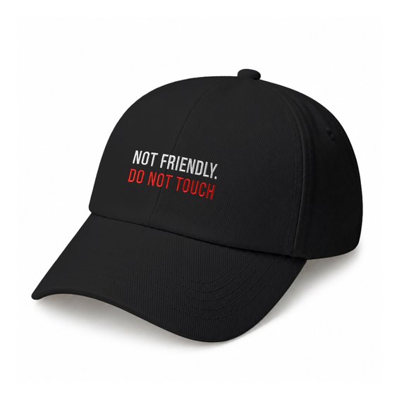 Кепка «Not friendly. Do not touch» черная: Фото