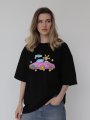 Oversized T-shirt ORNER x Maliunok "I’ll Figure It Out" black: Photo 5