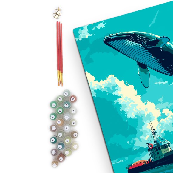 Картина по номерам «Прыжок кита»: Фото