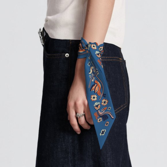 Платок твилли «Птицы»: Фото