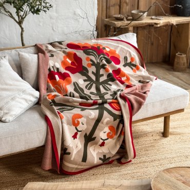 Плед «Вечное дерево жизни» светлый: Фото - ORNER