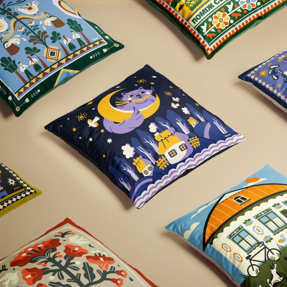 Подушка «Колискова» синя: Фото