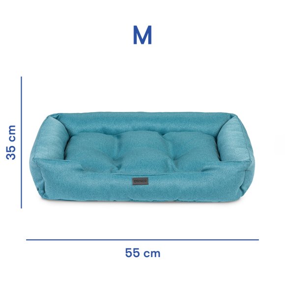 Лежак Класичний для собак бірюзовий M: Фото