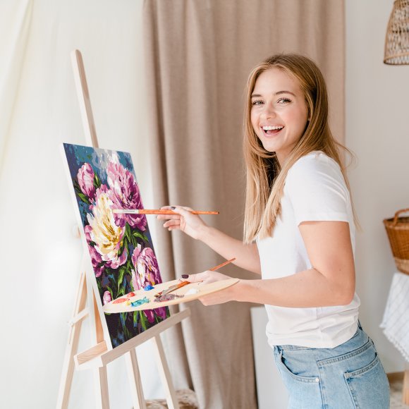 Картина по номерам «Романтические пионы»: Фото