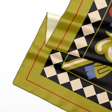 Платок-косынка «Дерево жизни» черный: фото 2 - ORNER