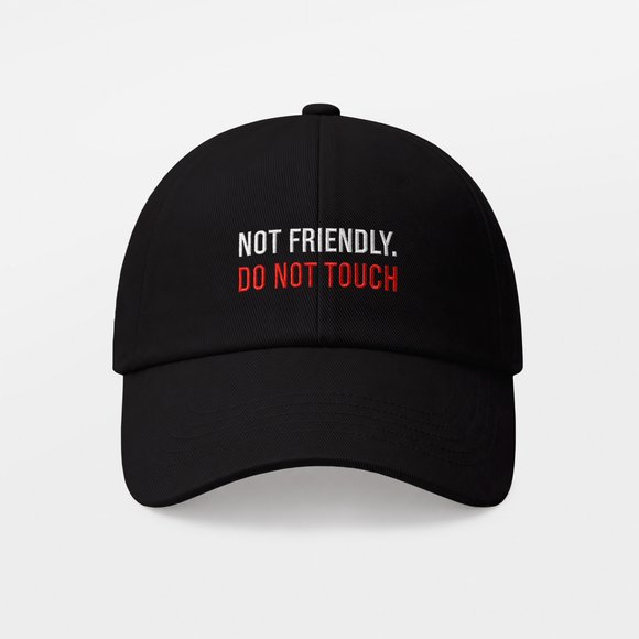 Кепка «Not friendly. Do not touch» черная: Фото