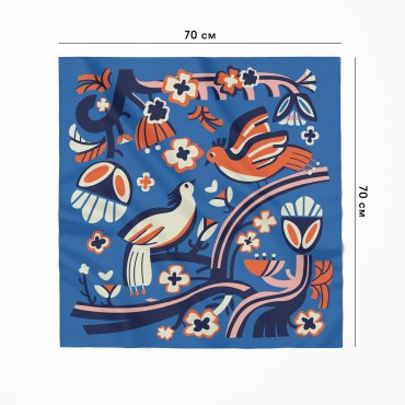 Платок «Птицы»: фото 2 - ORNER