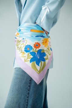 Платок «Ласточкино небо» голубой: Фото - ORNER