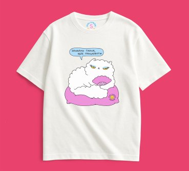 Oversized T-shirt ORNER x Maliunok Beautiful milky: photo 2 - ORNER