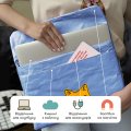 Чехол для ноутбука «Кот-работник года» сине-желтый: Фото 6