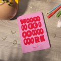 Блокнот в точку «WOOOOOORK» розовый: Фото 7