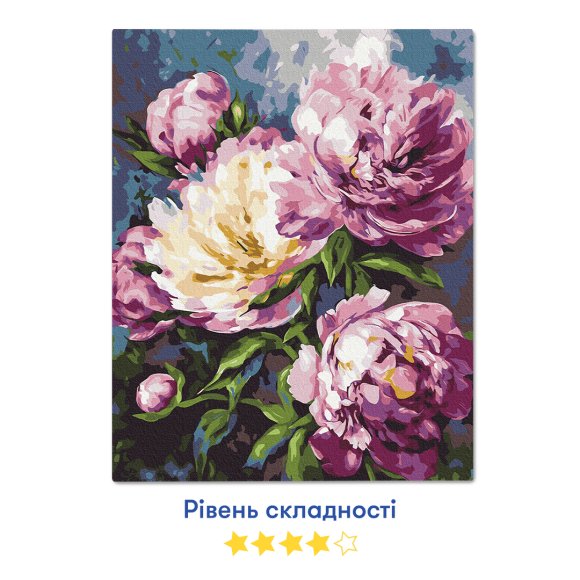 Картина по номерам «Романтические пионы»: Фото