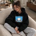 Oversized hoodie ORNER x MALIUNOK "Winter is coming!" black: Photo 5