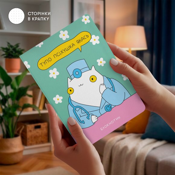 Блокнот у крапку ORNER x MALIUNOK «Псіхушка»: Фото