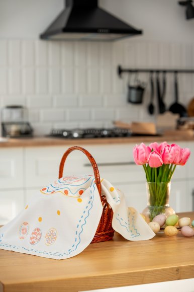 Towel "Easter Moments" light blue 40x70: Photo