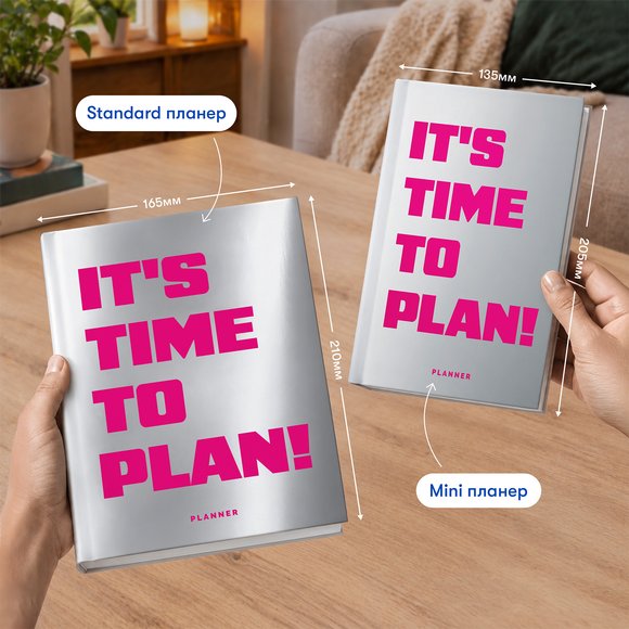 Мініпланер «IT’S TIME TO PLAN mini» сріблястий: Фото