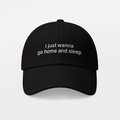 Cap "I just wanna go home and sleep" black: Photo 6