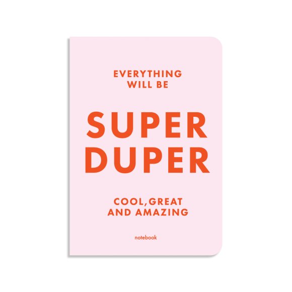SUPER DUPER plaid notebook pink: Photo