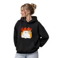 Oversized hoodie ORNER x MALIUNOK "Annoyed" black: Photo 2