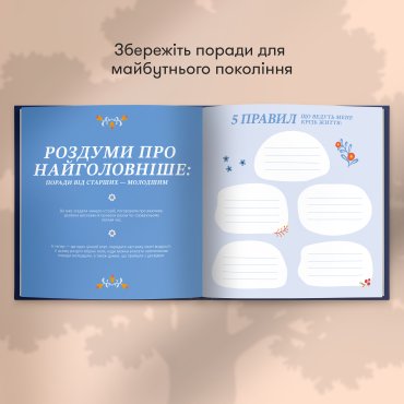 Книга воспоминаний «Истории лучшего папы» тёмно-синяя: Фото - ORNER