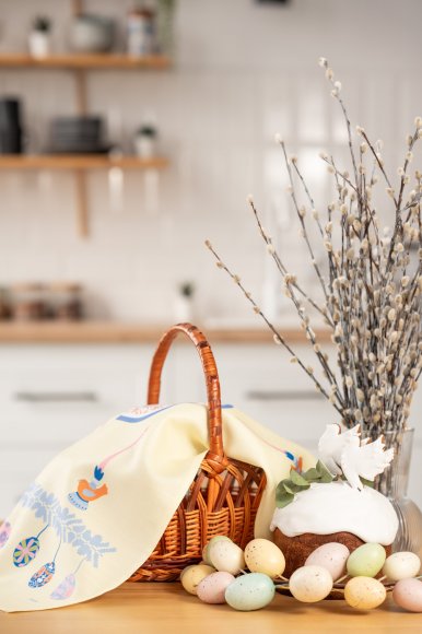 Towel "Easter Basket" yellow 40x70: Photo