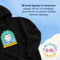Oversized hoodie ORNER x MALIUNOK "Loony bin" black: Photo 7