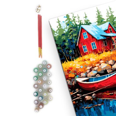 Painting by numbers Country landscape: photo 2 - ORNER