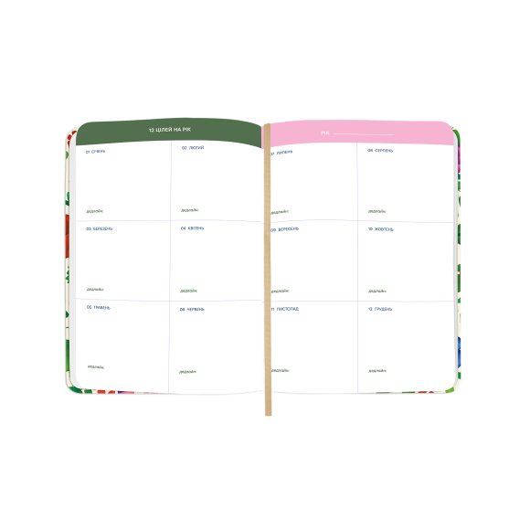 Planner "I HAVE A BRAVE PLAN" flowers beige: Photo