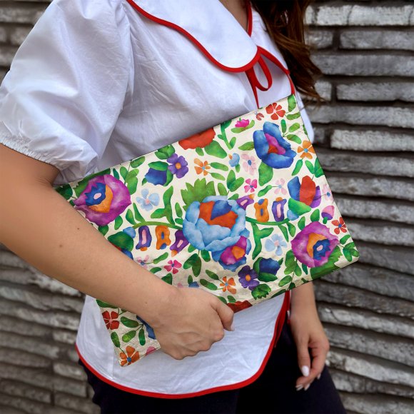 Чехол для ноутбука «Цветочный» красочный светлый: Фото