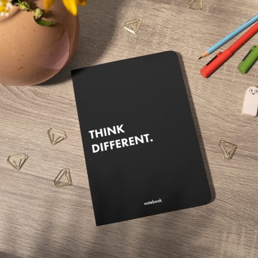 Блокнот в клетку Think Different черный: Фото - ORNER