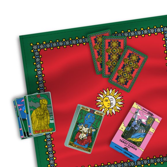 Зеленая скатерть для ТАРО «‎Вышивка»: Фото