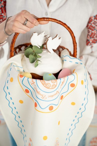 Towel "Easter Moments" light blue 40x70: Photo