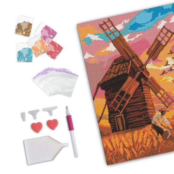 Алмазна мозаїка «Українські вітряки»: Фото