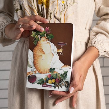 Блокнот в клетку ORNER x InnaRuda «Кот-гедонист»: Фото - ORNER