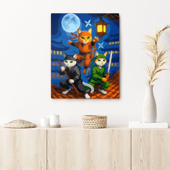 Paint by numbers "Ninja Cats": Photo