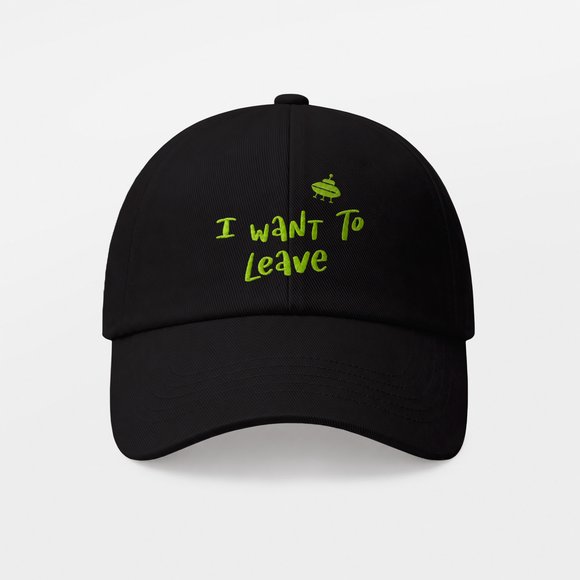 Кепка «I want to leave» черная: Фото