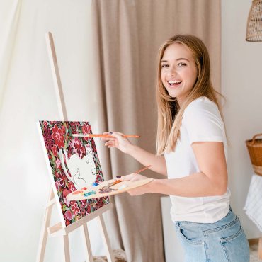 Картина по номерам «Кот в цветах»: Фото - ORNER