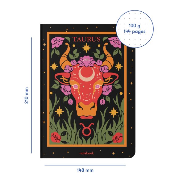 Блокнот в крапку «Знак зодіаку — Телець»: Фото