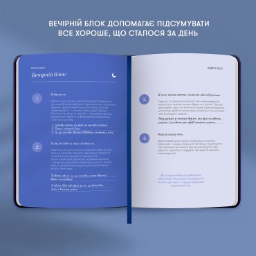 Дневник благодарности «Ночное небо» синий: Фото - ORNER