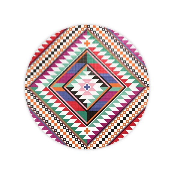 Embroidery kit Ø160 mm "Traditional ornament": Photo