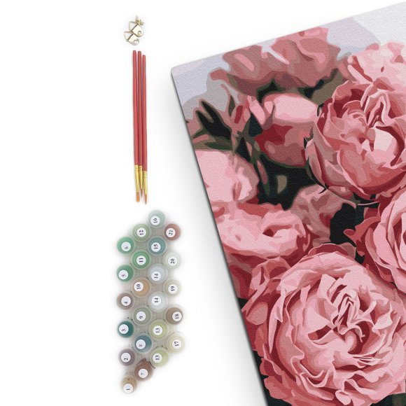 Картина по номерам «Пионовидные розы»: Фото