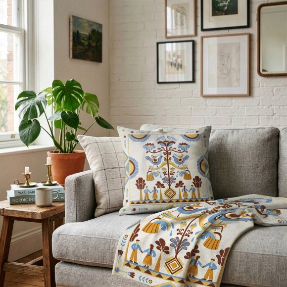 Подушка «Дерево роду» світла: Фото